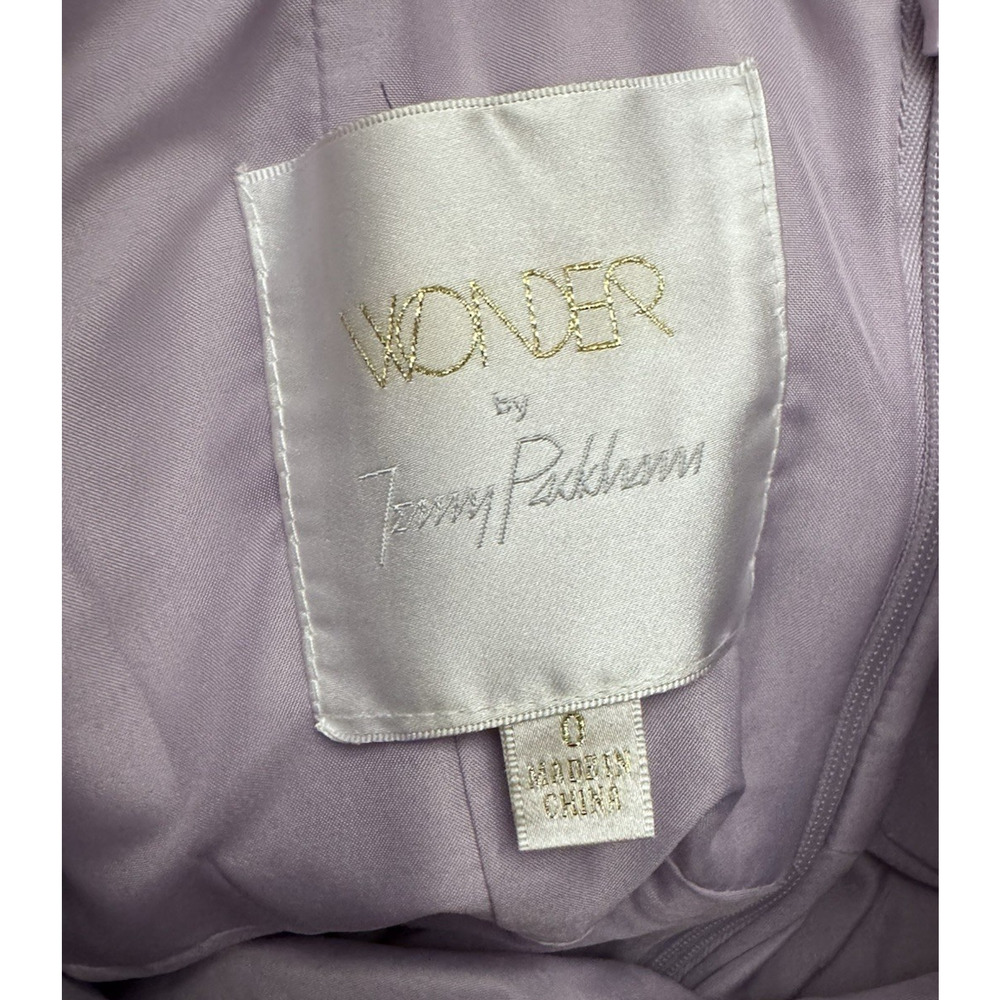 Wonder by Jenny Packham Romantic Lavender Long Evening Gown Lace neck Size 0 - Picture 7 of 8